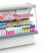 Balção Vitrine Panorâmico Refrigerada 2 Placas Frias VPR2PF 1800 Azul Refrimate