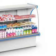 Balção Vitrine Panorâmico Refrigerada 2 Placas Frias VPR2PF 1800 Azul Refrimate