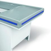 Balcão Caixa Check-out Standard com Kit Automação e Porta Balança 1,80m Azul INNAL
